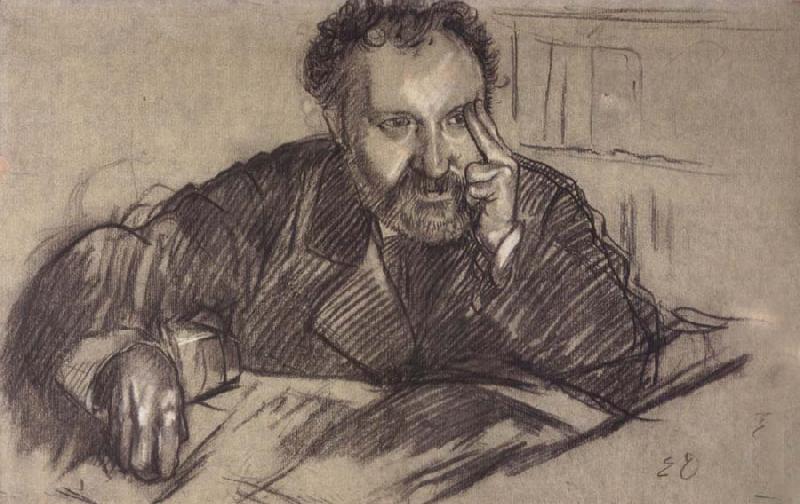 Edgar Degas Study for Edmono Duranty oil painting image